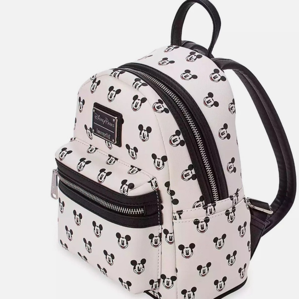 Disney Loungefly Cream and Black Mickey Mouse Backpack
